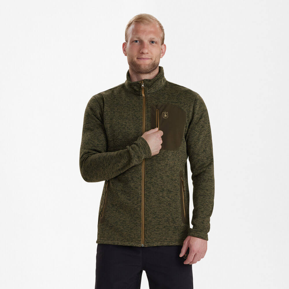 Кофта DeerHunter Sarek Knitted (365 Olive Night melange) Фото 3
